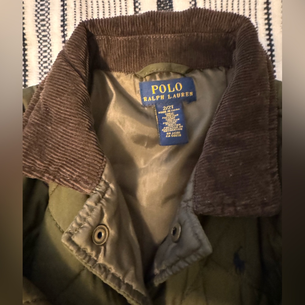 Polo by Ralph Lauren Kids Olive Green Quilted Puffer Jacket - Picture 4 of 4